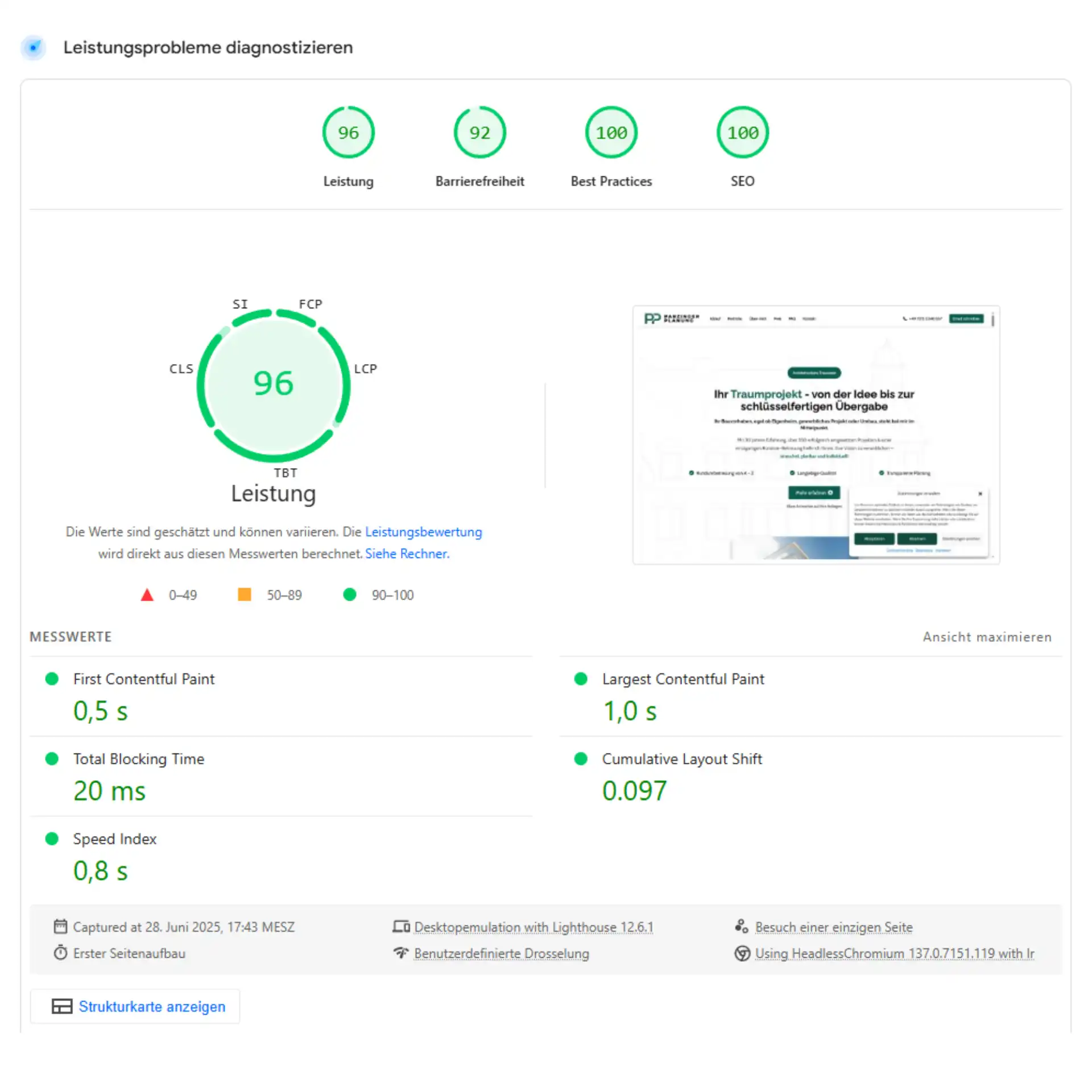 Webseitz website performance